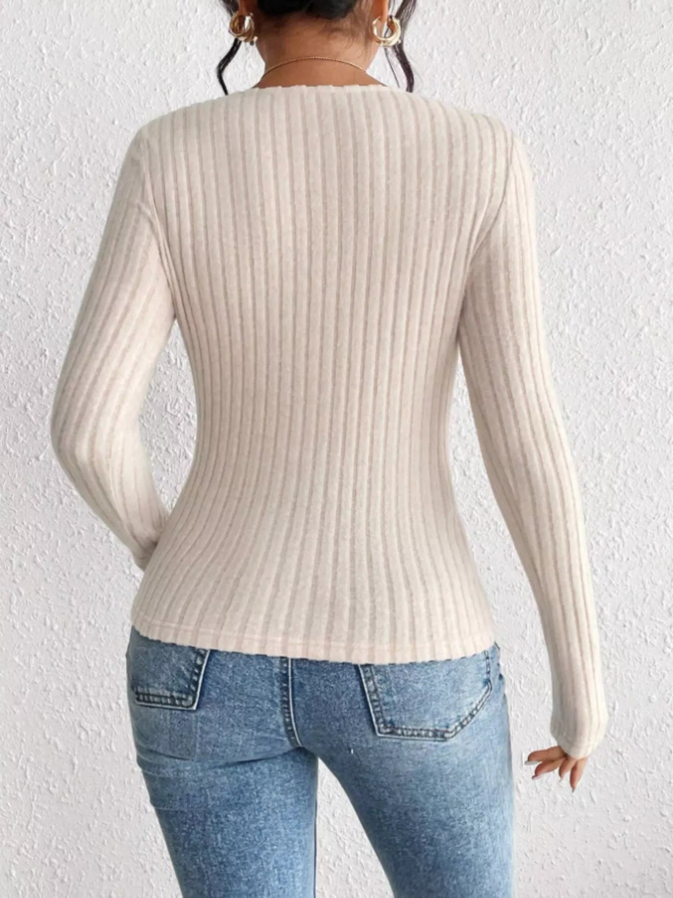 Soft elegance trui wit achterkant