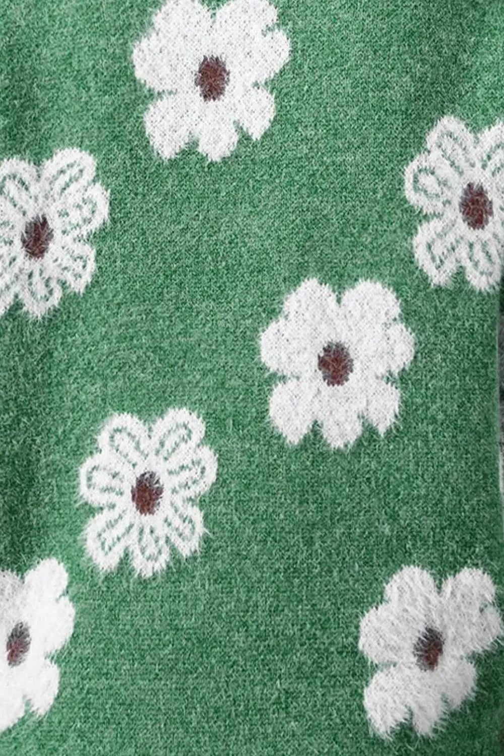 Damestrui met Bloemenpatroon groen zoom