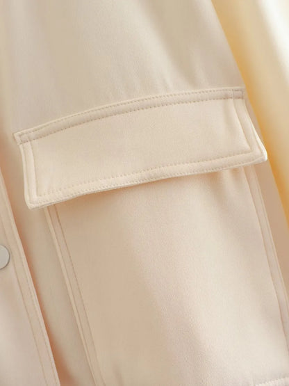 damesjas wit voering zakken