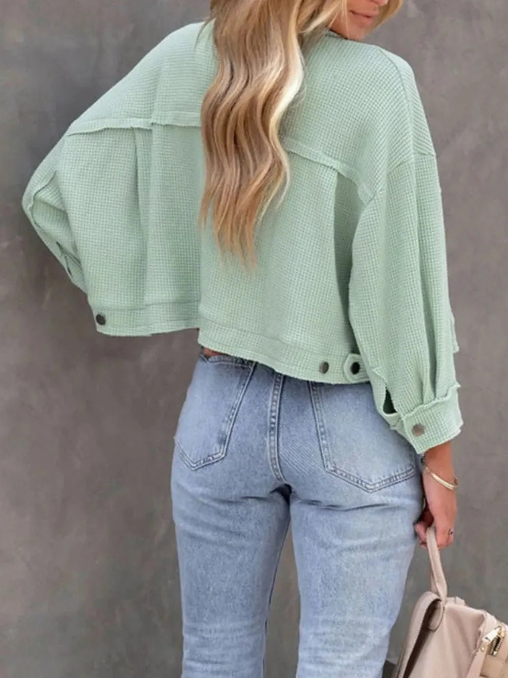 vrouwenjack groen fris achterkant